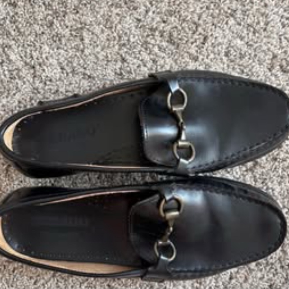 Sebago Black Leather Slip-On Loafers